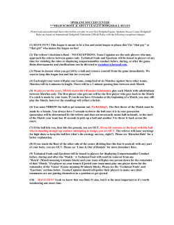 dodgeball rules - Spokane Soccer Center