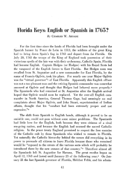 The Florida Keys : English or Spanish in 1763?