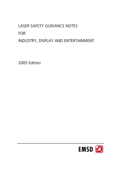 laser safety guidance notes for industry,display and entertainment