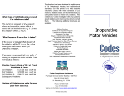 Inoperative Motor Vehicles