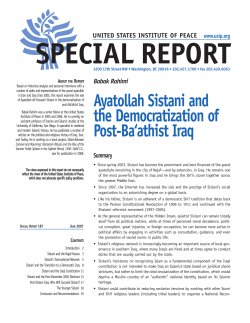 Ayatollah Sistani and the Democratization of Post
