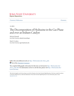 The Decomposition of Hydrazine in the Gas Phase and over an