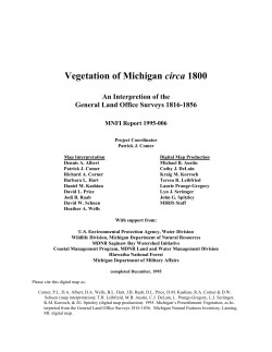 Vegetation of Michigan circa 1800