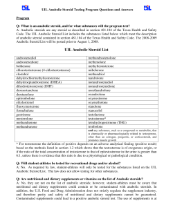 UIL Anabolic Steroid List