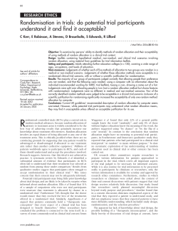 Randomisation in trials: do potential trial participants understand it