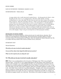 TJ: Why did you become involved in media education?