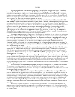 program notes - The Teares of The Muses