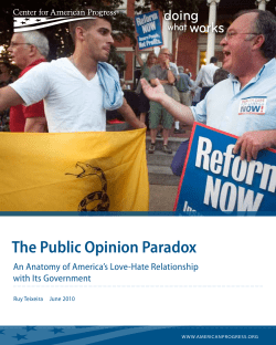 The Public Opinion Paradox - Center for American Progress