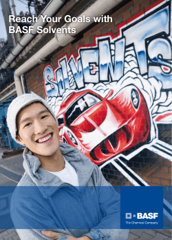 Reach Your Goals with BASF Solvents