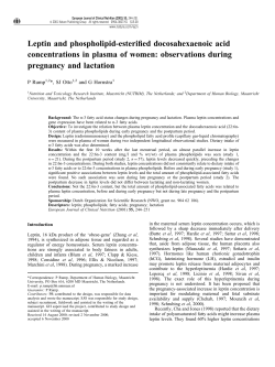 Leptin and phospholipid-esterified docosahexaenoic acid