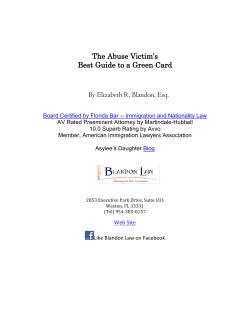 The Abuse Victim`s Best Guide to a Green Card By Elizabeth R