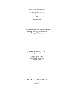 From Monsters to Patients A History of Disability by Matthew Parry A