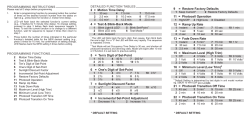 PROGRAMMING INSTRUCTIONS DETAILED