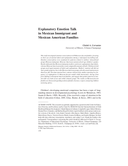 Explanatory Emotion Talk in Mexican Immigrant