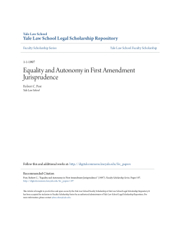 Equality and Autonomy in First Amendment Jurisprudence