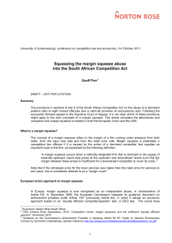 Squeezing the margin squeeze abuseinto the South African