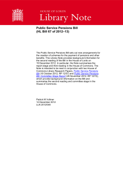 Public Service Pensions Bill (HL Bill 67 of 2012&ndash;13)
