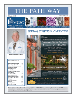 March 2015 - MUSC Pathology and Laboratory Medicine