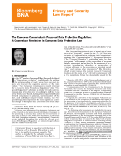 The European Commission`s Proposed Data