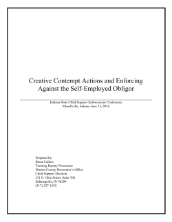 Creative Contempt Actions and Enforcing Against the Self