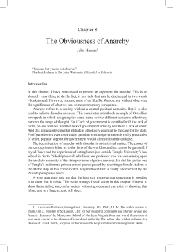 The Obviousness of Anarchy