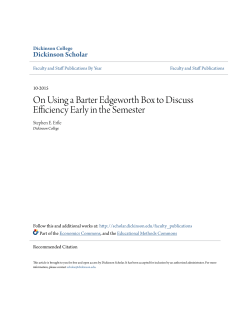 On Using a Barter Edgeworth Box to Discuss