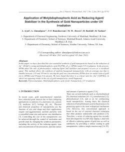 Application of Molybdophosphoric Acid as Reducing Agent