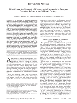 HISTORICAL ARTICLE What Caused the Epidemic of