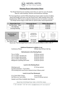 Meeting Room Information Sheet