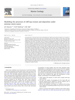 Modelling the processes of cliff-top erosion and deposition under