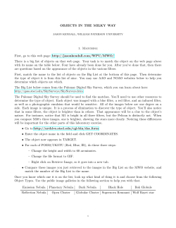 Milky Way Objects - Jason Shilling Kendall