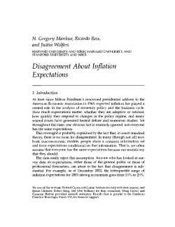 Disagreement About Inflation Expectations