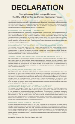 Declaration - City of Edmonton