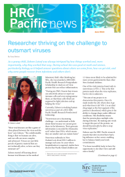 Pacific News - Health Research Council