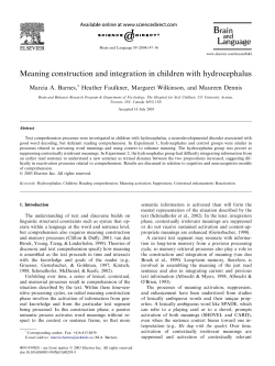 Meaning construction and integration in children with hydrocephalus