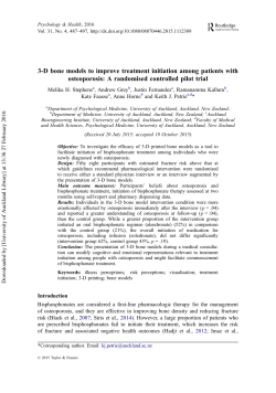 3-D bone models to improve treatment initiation among patients with