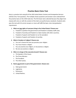 Practice Basic Civics Test
