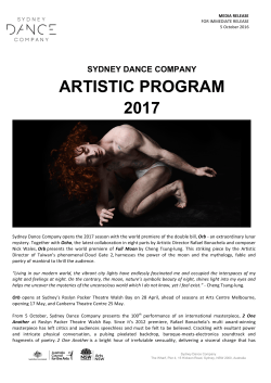 artistic program 2017 - Sydney Dance Company