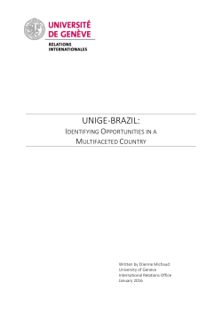 UNIGE-BRAZIL: - Universit&eacute; de Gen&egrave;ve