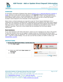 ADP Portal - Add or Update Direct Deposit Information