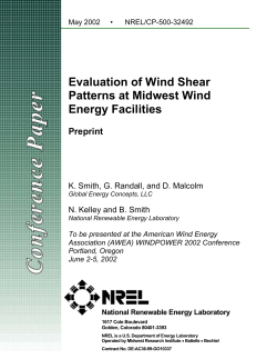 Evaluation of Wind Shear Patterns at Midwest Wind Energy Facilities