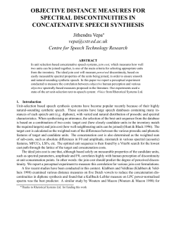 objective distance measures for spectral discontinuities in