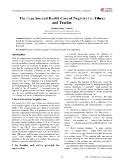 The Function and Health Care of Negative Ion Fibers and Textiles