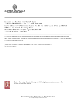 Insurance and Taxation over the Life Cycle