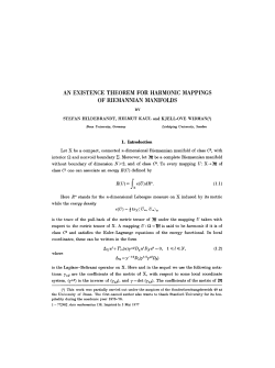 An existence theorem for harmonic mappings of
