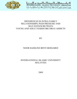 differences in intra-family relationships, peer pressure and self