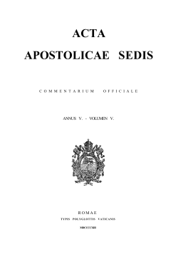 acta apostolicae sedis