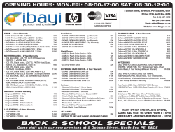 back 2 school specials