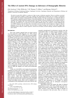 The Effect of Ancient DNA Damage on Inferences of Demographic