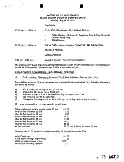 Commissioner`s Minutes from Monday, August 10